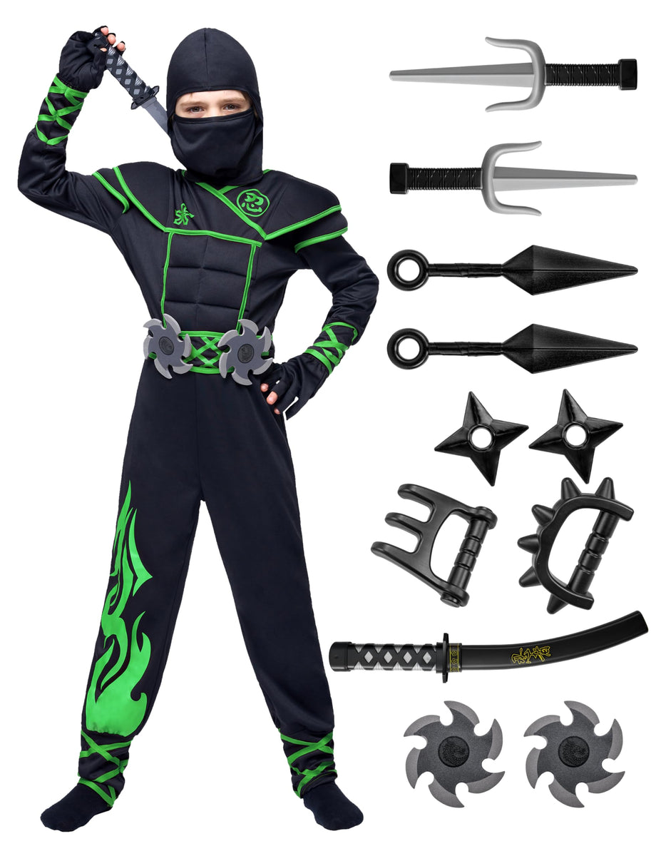 green-ninja-costume-kids-muscle-ninja-deluxe-set-toddler-unisex-kungfu