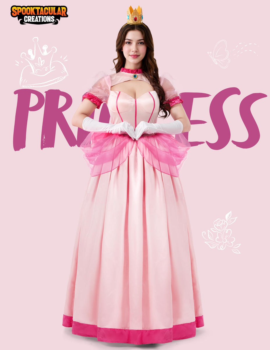Pink Princess Dress Adult, Halloween Costumes Woman Pink Princess Dress Adult, Halloween Costumes Woman