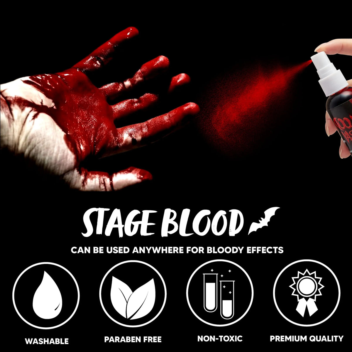 3 Packs Halloween Fake Blood Set, Halloween Blood Gel Spooktacular