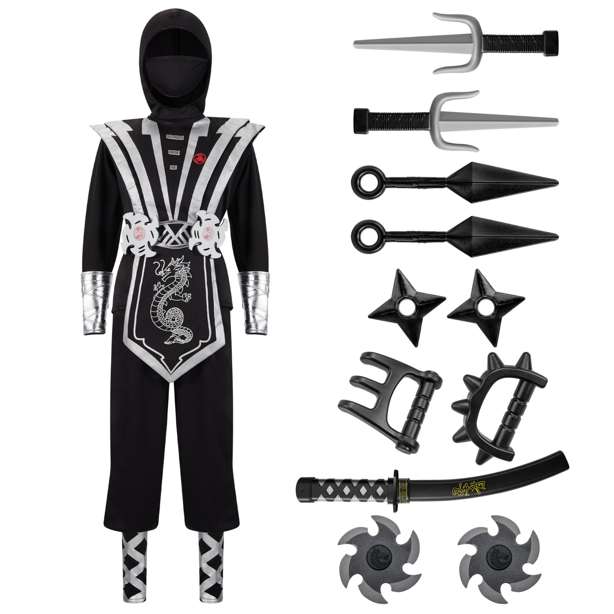 Silver Ninja Costume For Boys main image 0