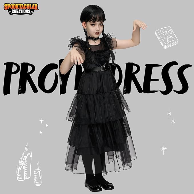 Halloween Dark Vintage Prom Dress for Girls Spooktacular Creations