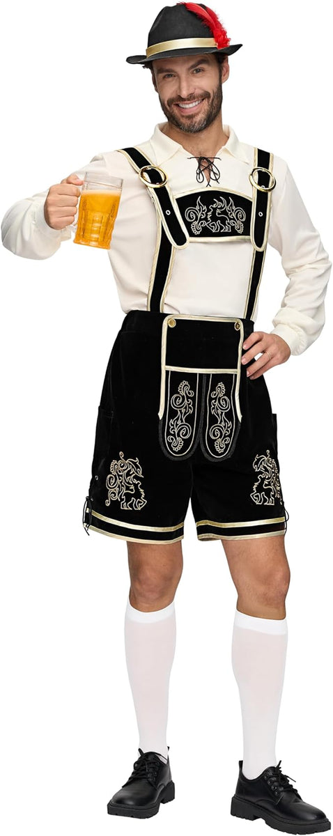 Groene oktoberfest lederhosen heren