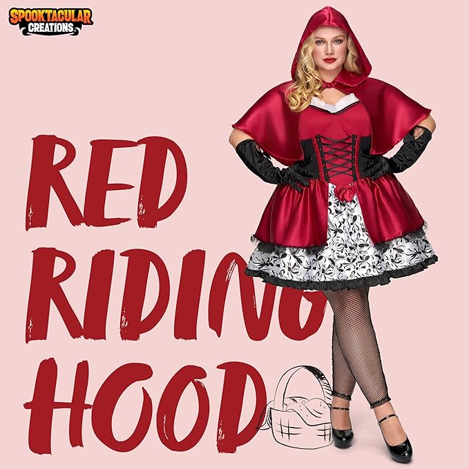 Adult Red Riding Hood Plus Size Halloween Costume Adult Red Riding Hood Plus Size Halloween Costume