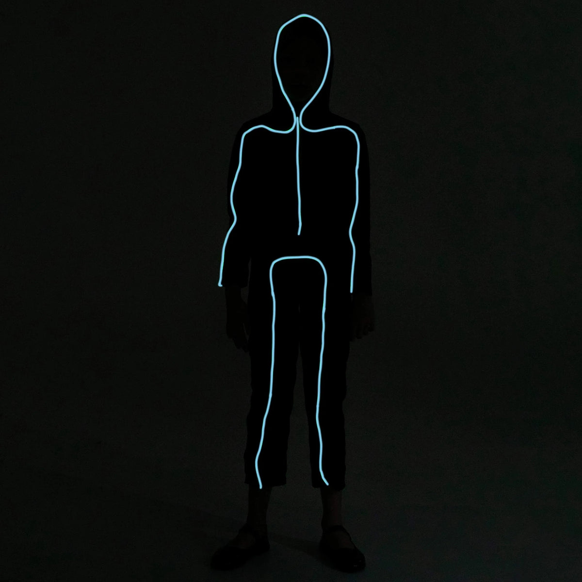 Adult Unisex LED Light Up Stick Figure CostumeBLUE Spooktacular