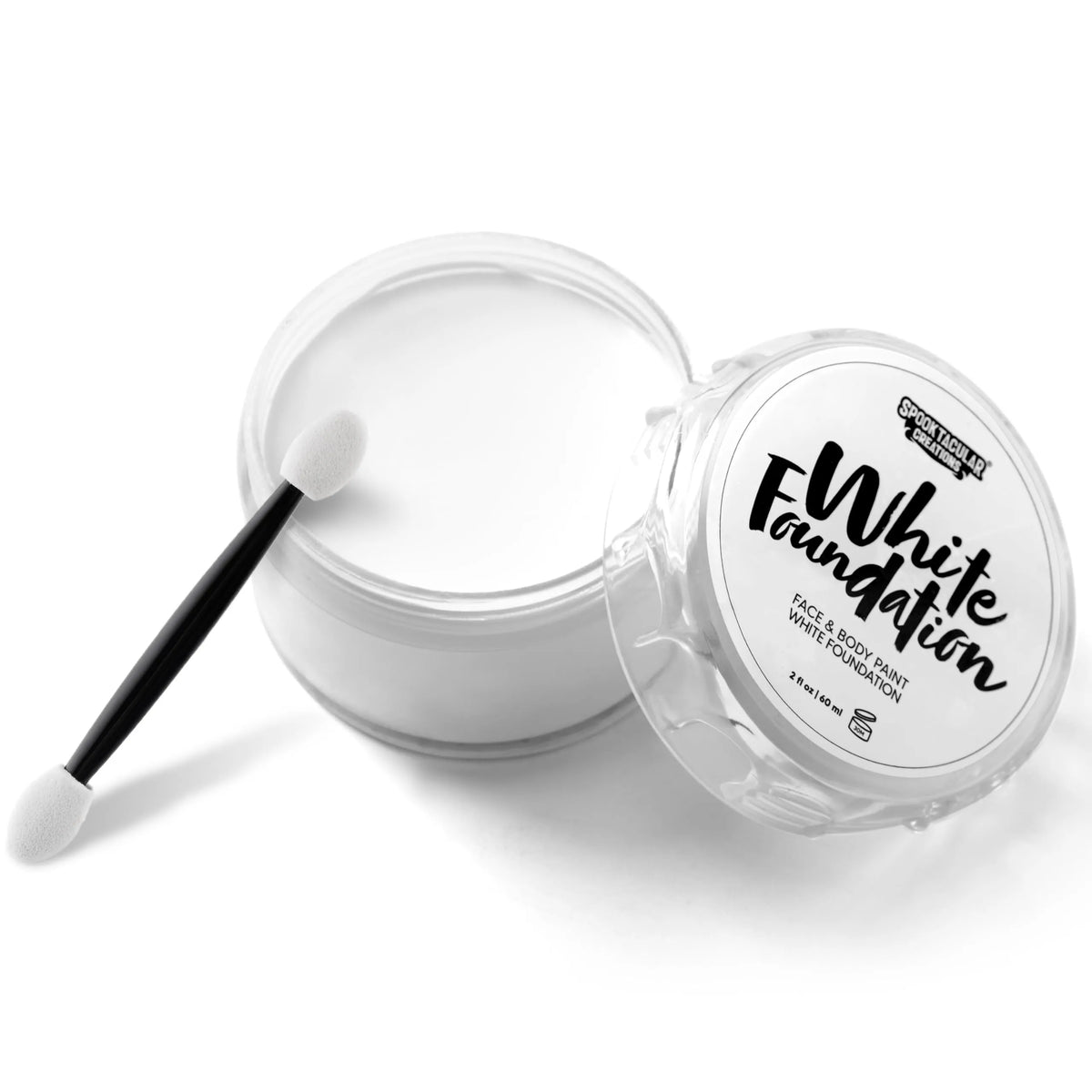 Halloween 2.5 Oz White Waterproof Face Body Paint Makeup Foundation Cr Spooktacular Creations