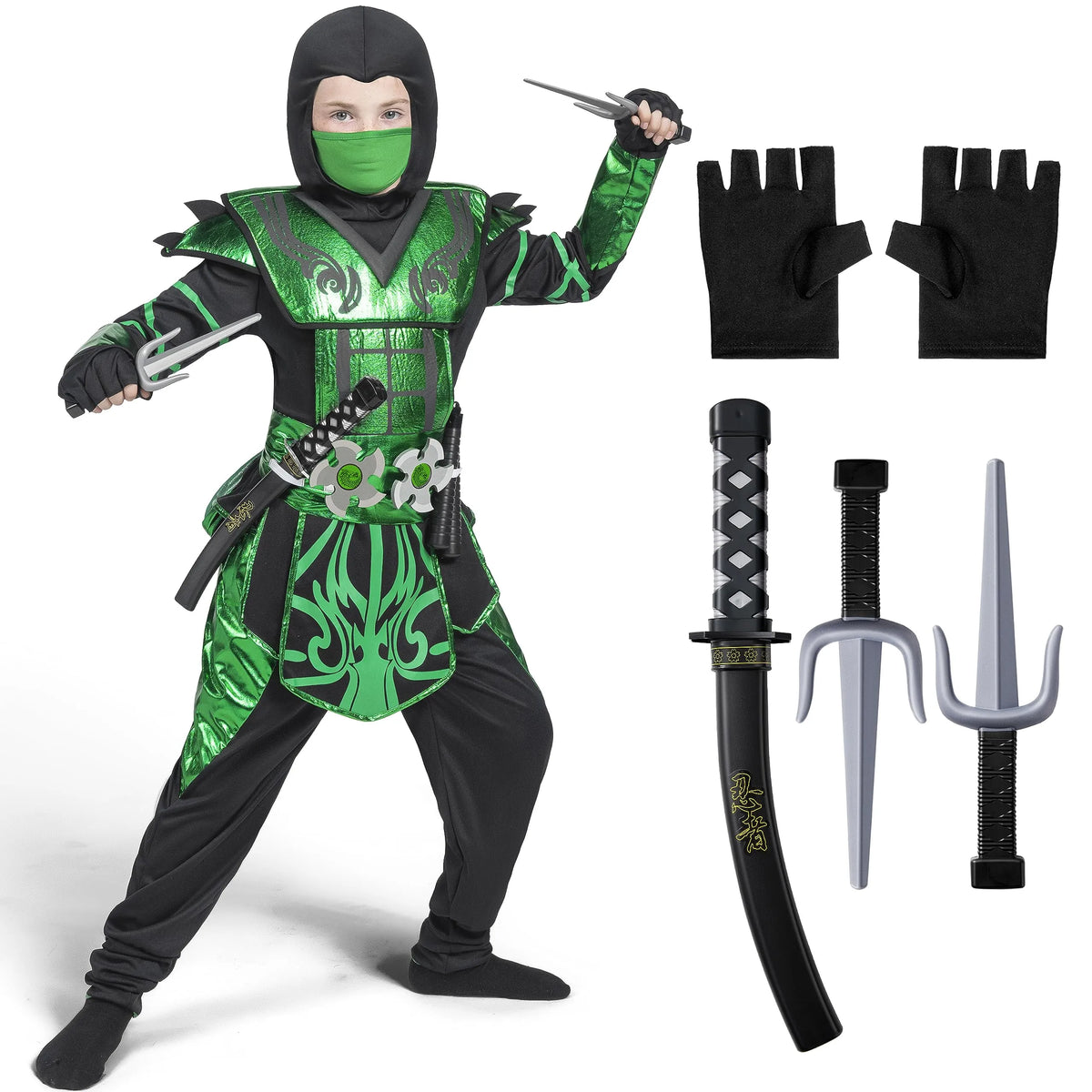 Green ninja costume deals