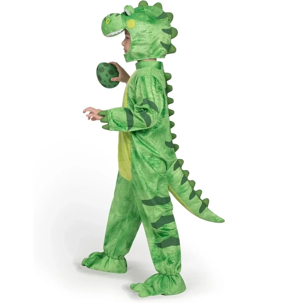 Realistic Light Green T-Rex Costume, Dinosaur Costume with Toy Egg