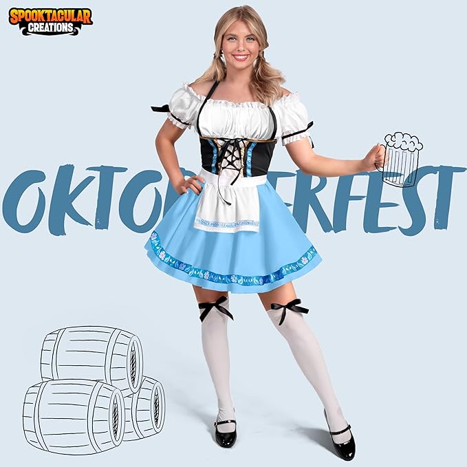 Women Oktoberfest Dress Halloween Costume, L
