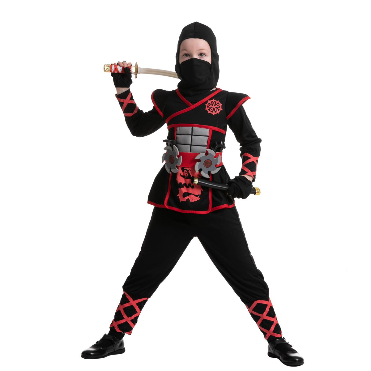 Child Red Ninja Costume- SPOOKTACULAR | Spooktacular Creations