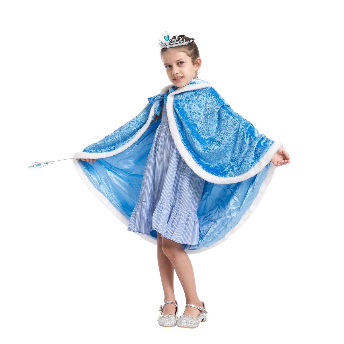princess fancy dress accessories Princess Dress Up Costume Accessories Elsa Set For Princess Cosplay Gloves Pink