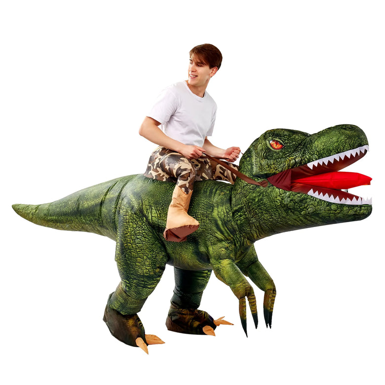 Party with Men's T-Rex Inflatable Adult Costume