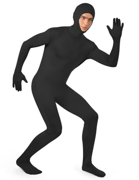 Mens Halloween Costume Open Face Bodysuit Jumpsuit