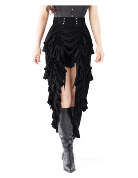 Women Steampunk Mullet Skirt Costume