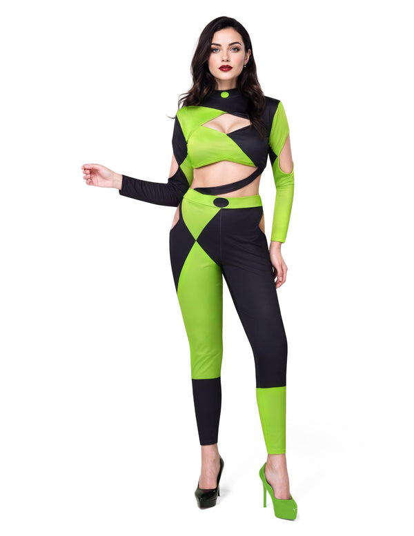 Black Green Villain Halloween Costumes for Women