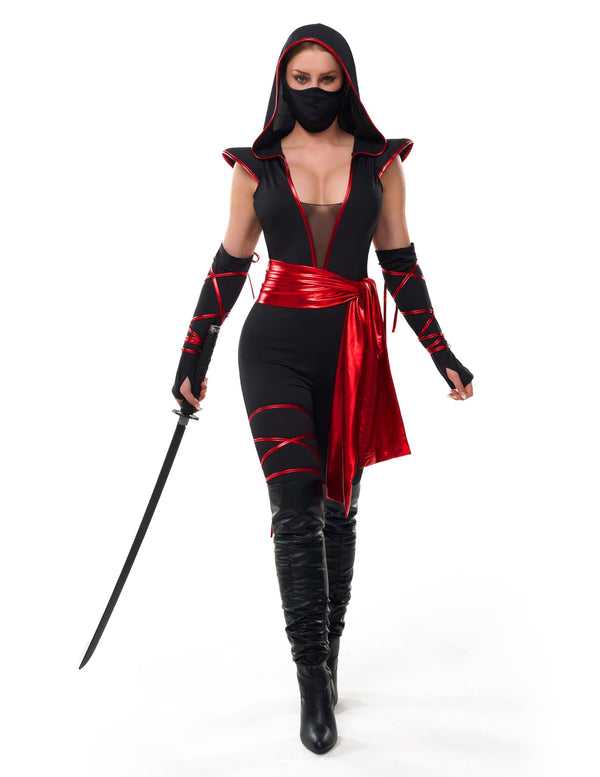 Halloween Ninja Costume for Women with Ninja Mask