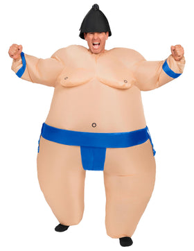 Sumo Inflatable Costume for Adult-Blue