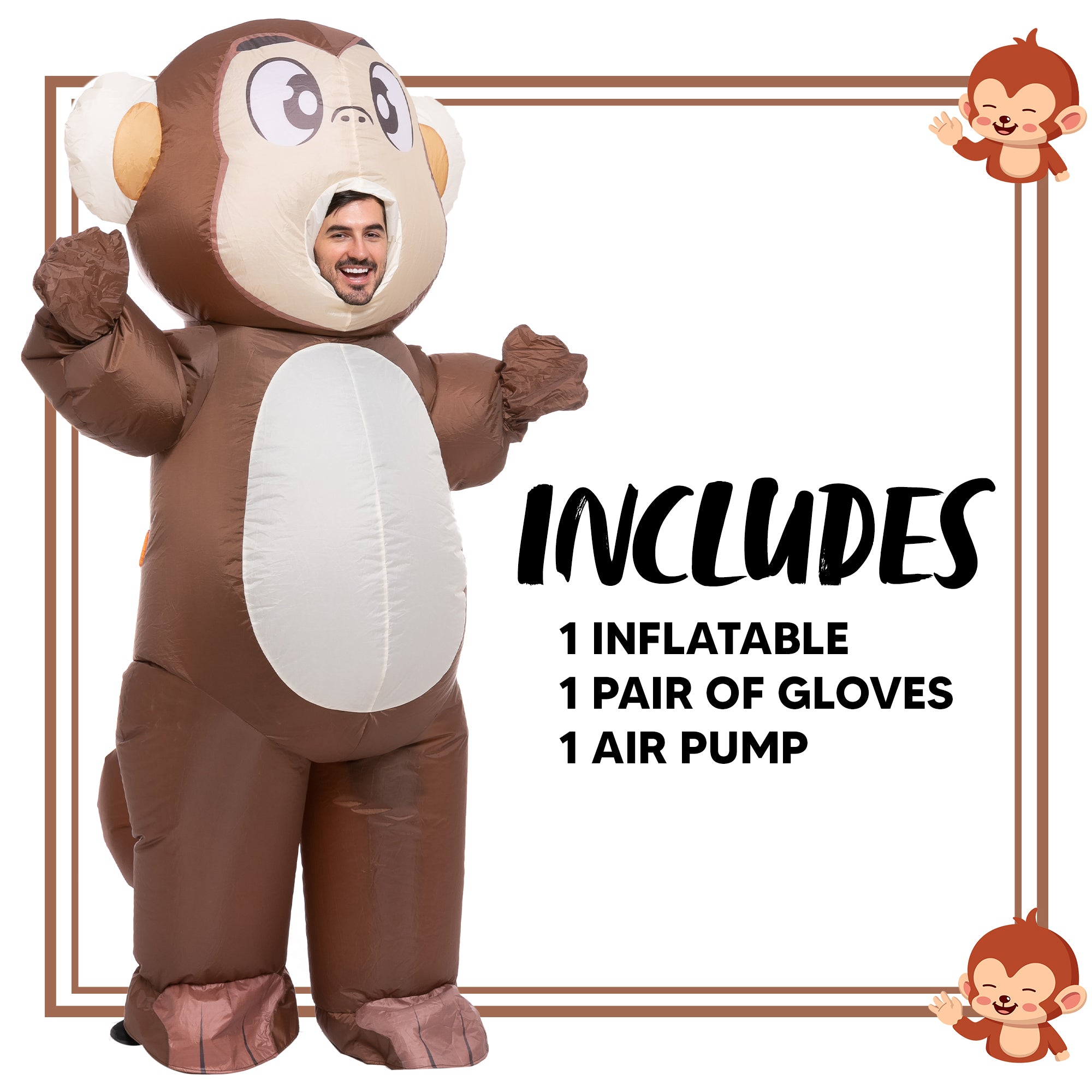 Full Body Inflatable Monkey- Adult | Spooktacular Creations