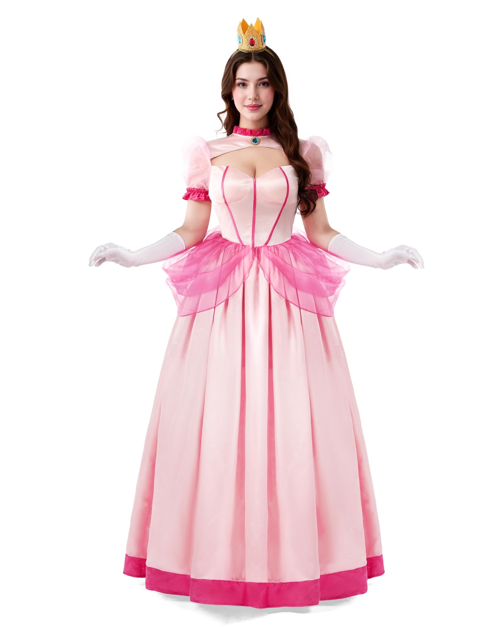 Pink Princess Dress Adult, Halloween Costumes Woman Pink Princess Dress Adult, Halloween Costumes Woman