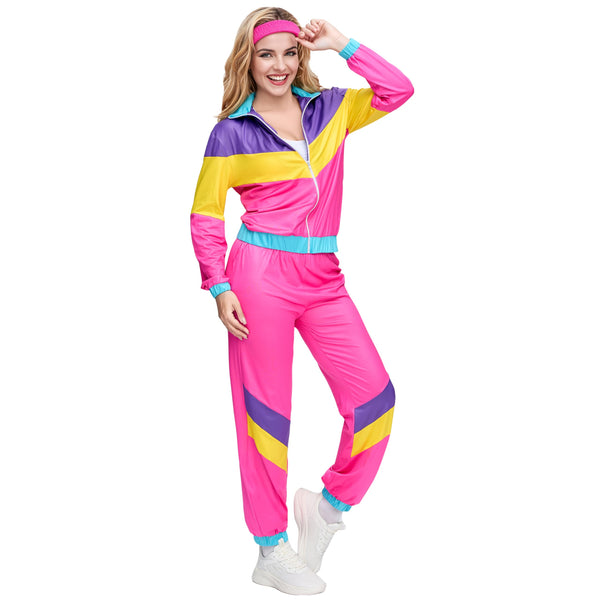 2 Pcs 80s Track Suit Women