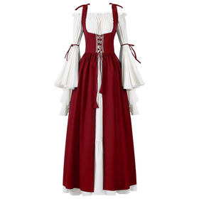 Burgundy Halloween Renaissance Costume Women