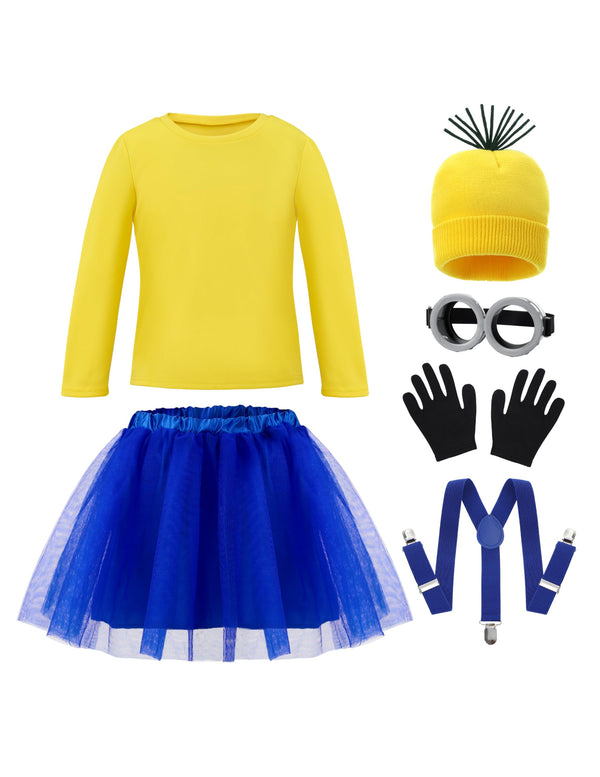 Halloween Child Girl Cute Yellow Shirt Tutu Outfit