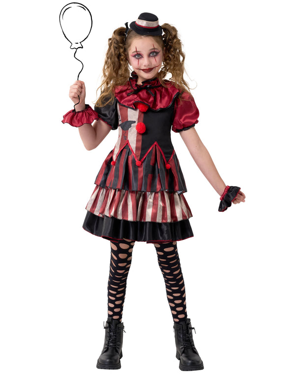 Girls Scary Clown Costume