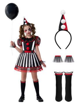 Halloween Evil Clown Costume for Kids