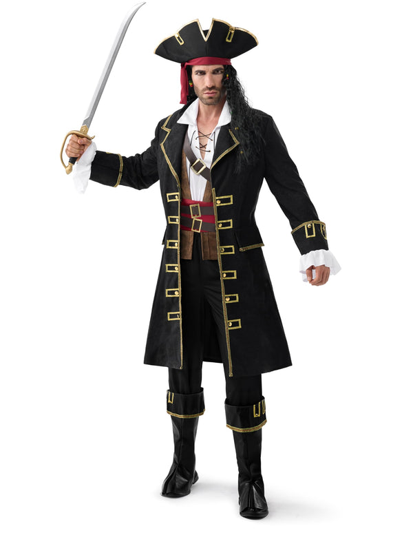 Halloween Men Pirate Captain Costume