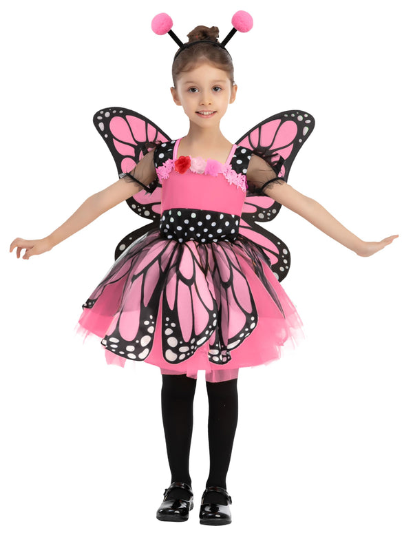 Kids Butterfly Costume with Wings Headband