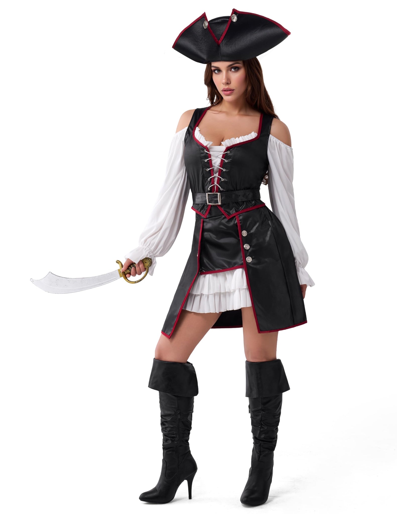 ladies pirate fancy dress costume Adult Elegant Pirate Costume