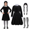 School Girl Collar Black Dress with Wig