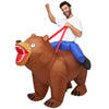 Adults Riding a Bear Halloween Inflatable Costumes