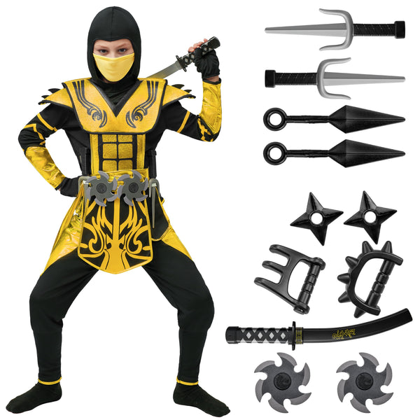 Gold Ninja Costume - Child