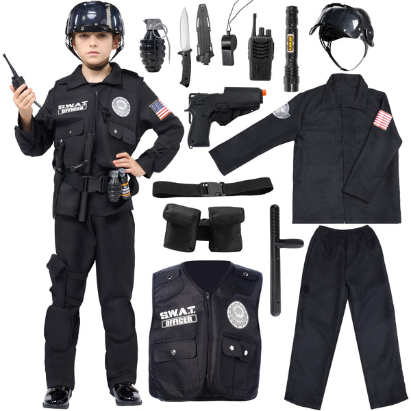 SWAT Officer Costume for Kids Halloween Party