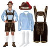 Men Lederhosen Oktoberfest Outfit Costume, Blue