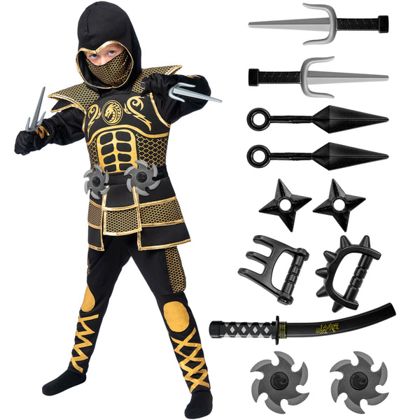 Golden Ninja Costume for Boys