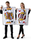 2 Pcs Adult Couple King & Queen Playing Card Costume