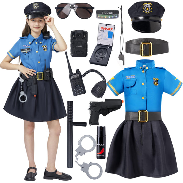 Halloween Police Officer Costume for Girls
