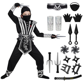 Silver Ninja Costume Set - Child