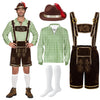 Men Lederhosen Oktoberfest Outfit Costume, Green