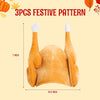 3 PCS Thanksgiving Plush Roasted Turkey Hats