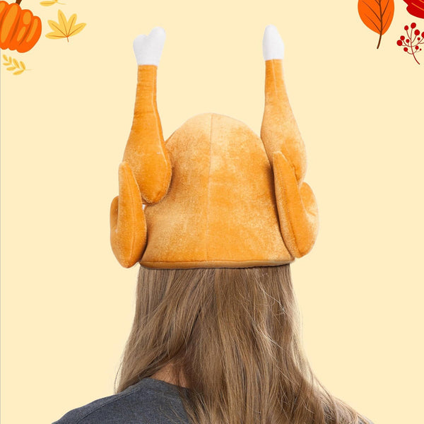 3 PCS Thanksgiving Plush Roasted Turkey Hats