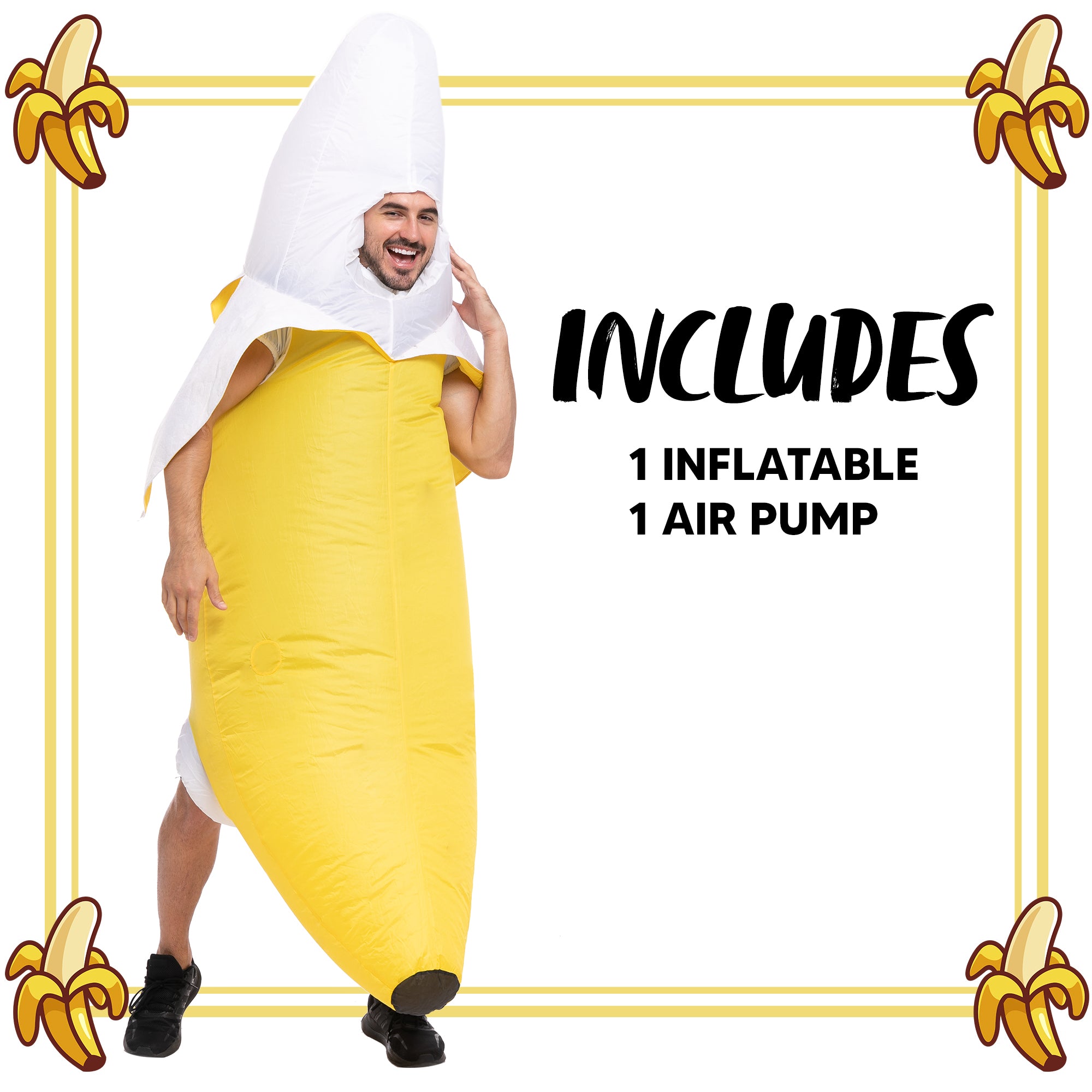 Inflatable Bananda Full body Inflatable Banana Costume Adult | Spooktacular Creations