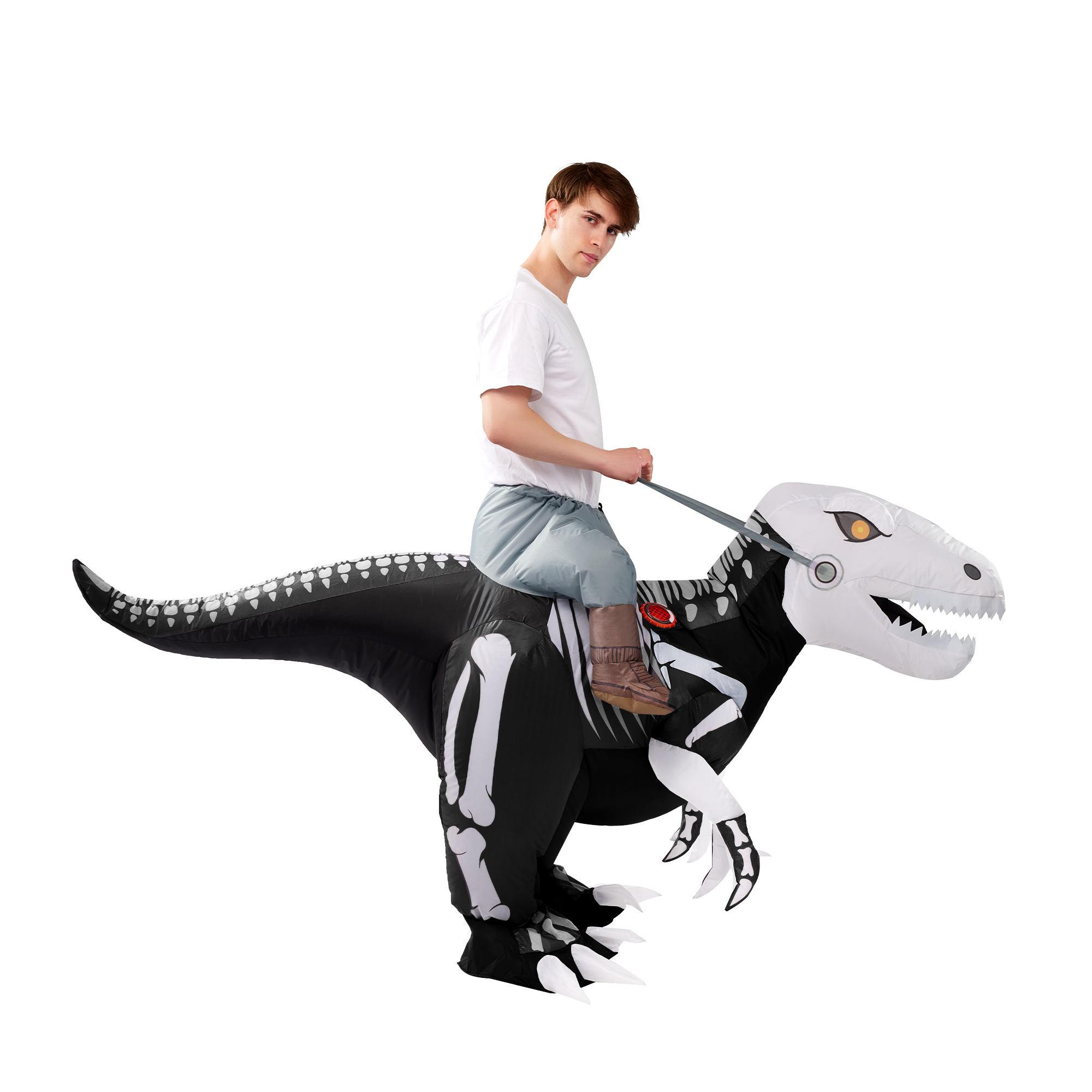 Ride-on Skeleton Raptor Inflatable | Spooktacular Creations