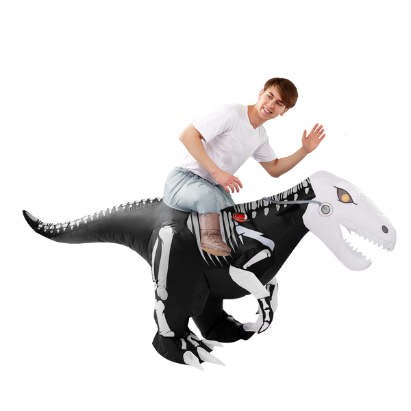 Ride-on Skeleton Raptor Inflatable | Spooktacular Creations