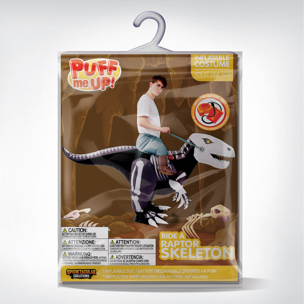 Ride-on Skeleton Raptor Inflatable