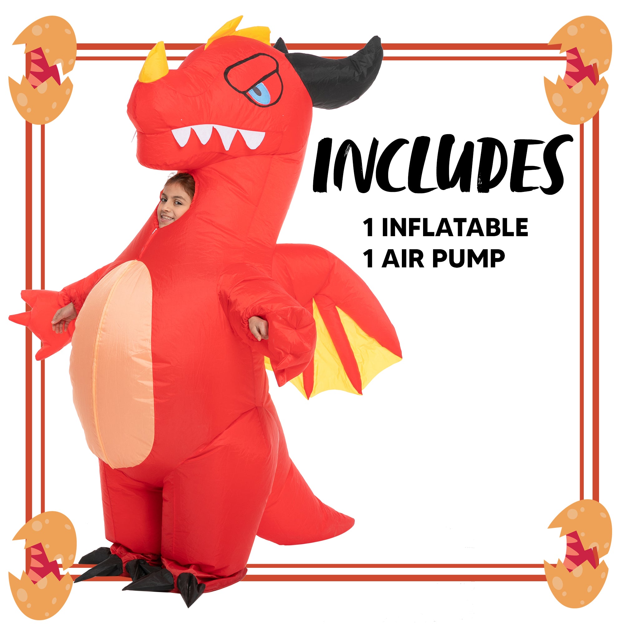 SPOOKTACULAR Full Body Scarlet Dragon Inflatable Costume For Kids spooktacular-full-body-scarlet-dragon-inflatable-costume-for-kids