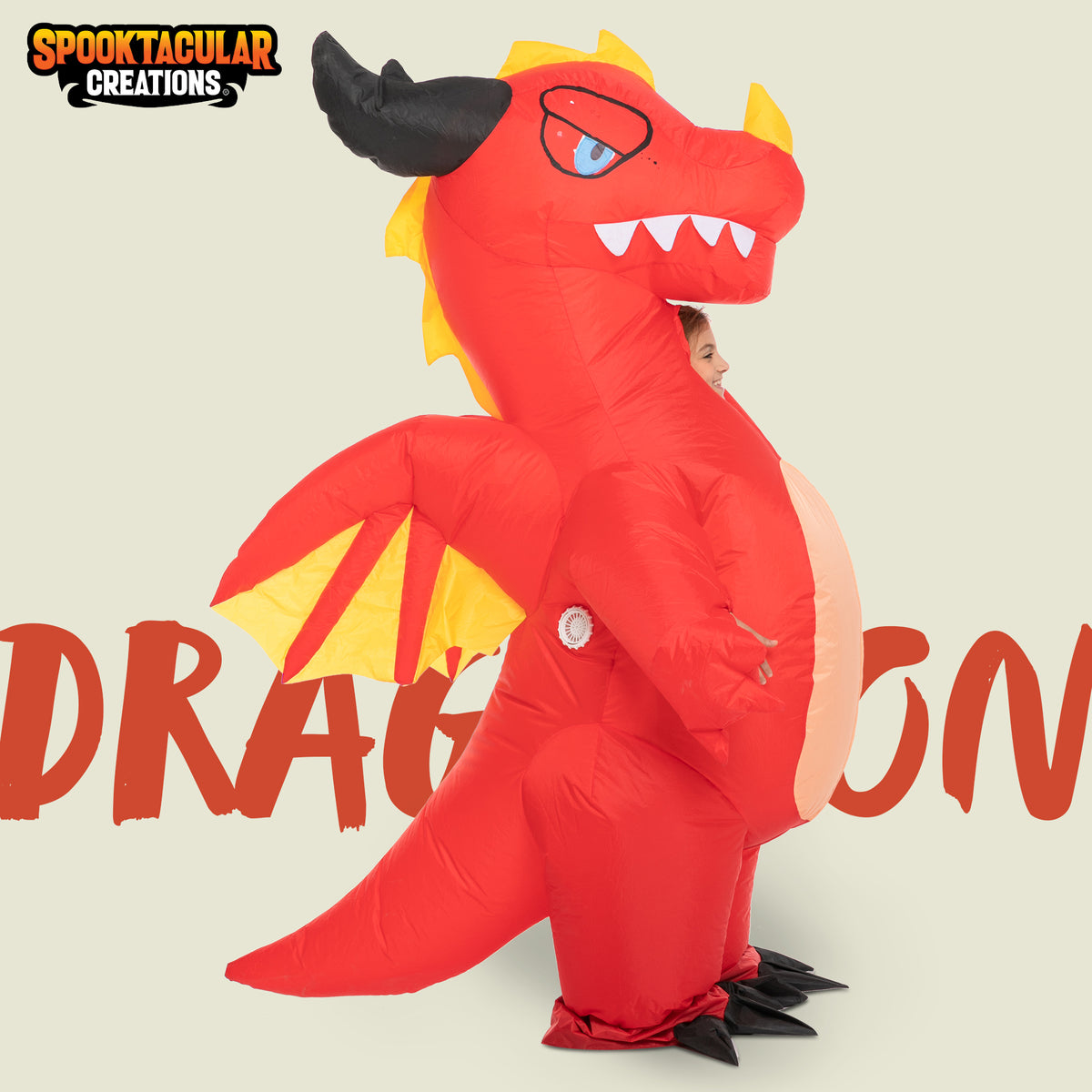 SPOOKTACULAR | Full Body Scarlet Dragon inflatable costume for Kids ...
