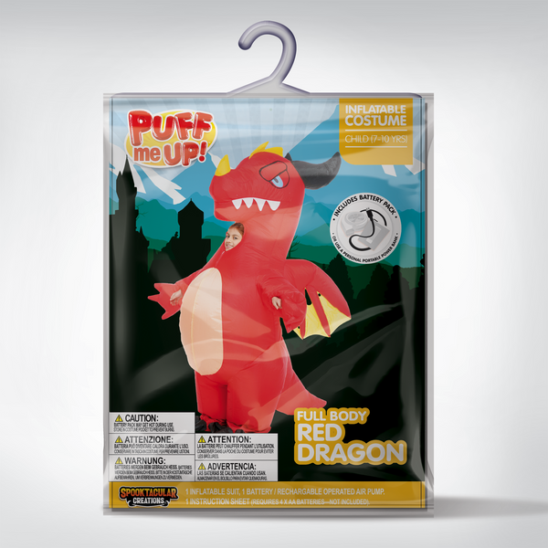 Full Body Dragon inflatable costume for Kids
