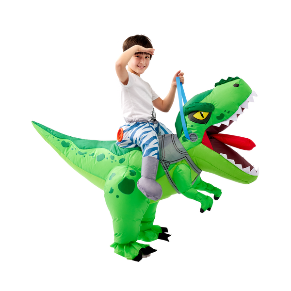 Green Tyrannosaurus Ride-On-Inflatable Costume